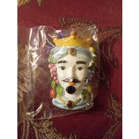 Магнит сицилийская керамическая голова, известная как "Testa di Moro" (голова мавра).