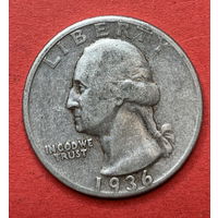 США, 25 центов 1936г., Серебро