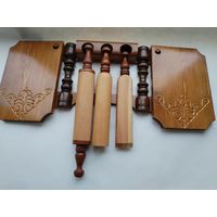 Набор кухонных инструментов деревянный