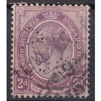 194.BrK. Великобритания. Колонии. Южно - Африканский Союз. Георг V. Стандарт. 1913 г. 2d. Mi.#5Ab.