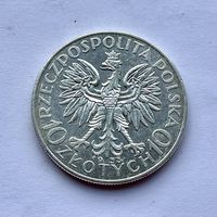 Монета СЕРЕБРО Польша 10 злотых 1933 год Ядвига ОТЛИЧНЫЕ
