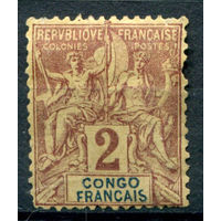 Французское Конго - 1892г. - аллегория, 2 с - 1 марка - чистая, без клея [Mi 16]. #4-W1-123-A-1