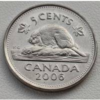 Канада 5 центов, 2006  /магнетик/  "P" (14-12-46)