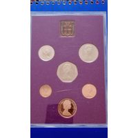 Великобритания комплект монет 1980 пруф с жетоном монетного двора