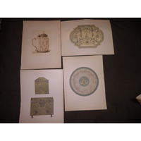 Хромолитографии из издания История декоративного искусства XVI века Издано Анри Лоренсом,Париж, 1892г.3 шт.(Лот 03)С рубля.