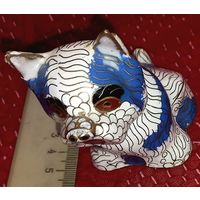 Собачка  винтаж начало 20 века. клуазоне