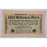 1923 год Германия 5 000 000 марок