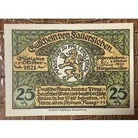 Нотгельд 25 пфеннигов 1920 год. Фаллерслебен. Веймарская республика