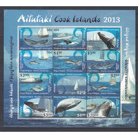 Фауна. Киты. Аитутаки. 2013. 1 лист. Michel N 877-888 (70,0 е)