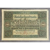 Банкнота 10 марок. 1920 год. Веймарская республика. С рубля без МЦ.