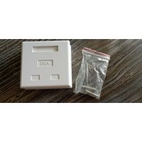 Розетка компьютерная Cablexpert RJ45 (2 порта)