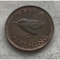 Великобритания фартинг 1948 Георг VI