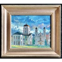 Михайлович В;Минск.Ратуша;Х/М; с рамой 34х38,5 см;2012г