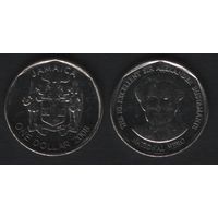 Ямайка km189 1 доллар 2008 год (нов.тип) (круг) (7 ТОРГ ЛЮБОЙ