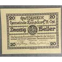 Нотгельды Австрия Энсдорф 20 геллеров 1920 год
