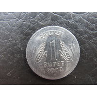 Индия. 1 рупия. 2002. С 20 копеек. Распродажа коллекции. Смотрите другие лоты.