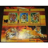 СЕРИЯ Блоков кошки собаки тигры  фауна  MNH
