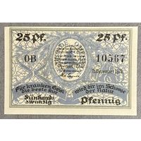 Нодгельд 25 пфеннигов 1919 год. Оберхоф. Веймарская республика