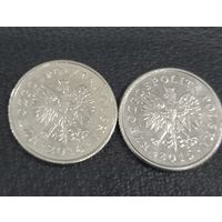 50 грошей 2014,15. Цена за обе