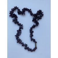 Бусы. Гранат. Чехия. Времен СССР. Длина 50 см.