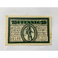 Нотгельд 25 пфеннигов Шпейхер. Веймарская республика - 1602