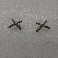 Эмблемы артиллерия ВС СССР обр. 1958 г., полевые, биметалл, магнитные, новые!