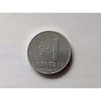 Литва 1 цент, 1991г. (обм-D.K)