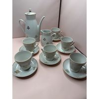 Сервиз Полоне 1980 года 6 персон ,14 предметов ,позолота