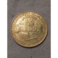 200 лир Италия 1996 год