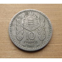 Монако 10 франков 1946г.