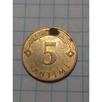 5 сантимов Латвия 2007 год