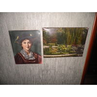 Фотопортрет,штамп Московское городское фотографическое объединение и фотокартина Крым,Никитский сад Виктория Регина фотостудия С.Ж.Г.С рубля.