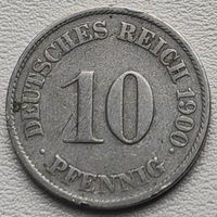 Германия 10 пфеннигов 1900 J