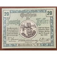 Геллеров Нотгельд Австрия, Грайфенштайн-на-Дунае 20 геллеров 1920 год