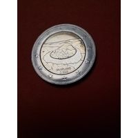 2 евро 2025 Германия. Юбилейные. Федеральные земли Германии - Саар, Сааршляйфе. С рубля. (07)