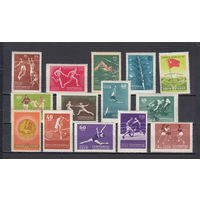 Спорт. Спартакиада народов СССР. СССР. 1956. 14 марок. Зверев N 1828-1841 (40,0 д)