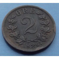 Норвегия. 2 эре 1897