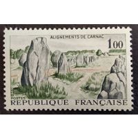 Франция. 1965г. Mi1519**.  Ряды менгиров в Карнаке.