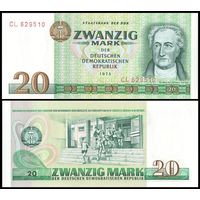 ГДР 20 марок образца 1975 года UNC p29a