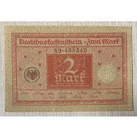 Банкнота 2 марки 1920 год. Веймарская республика. С рубля без МЦ.