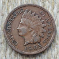 США 1 цент 1905 года. Индеец. Предложи свою цену или обмен!