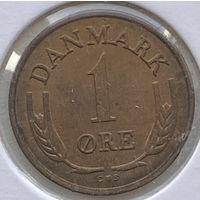 Дания 1 эре 1964 г. Бронза. В холдере