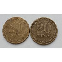 Таджикистан. 20 дирам 2019 года.