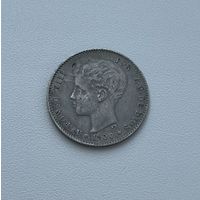 ИСПАНИЯ  1 песета 1900 г.