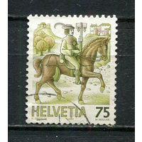 Швейцария - 1989 - Стандарты. Всадник - [Mi. 1390] - полная серия - 1 марка. Гашеная.  (Лот 34HX)-TG3P38