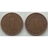 Германия 1 пфенниг 1976 г. D. Цена за 1 шт.