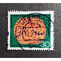 Марка Германия 1973 год 100 лет метеорологической службе