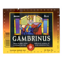Этикетка пива Gambrinus Эстония Ф976