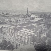 Выставочныя здания.Гравюра энциклопедическая 19-20век.24х17см.