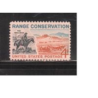 США-1961, (Мих.806),  *   ,  Буйволы, Ковбой  (одиночка)
